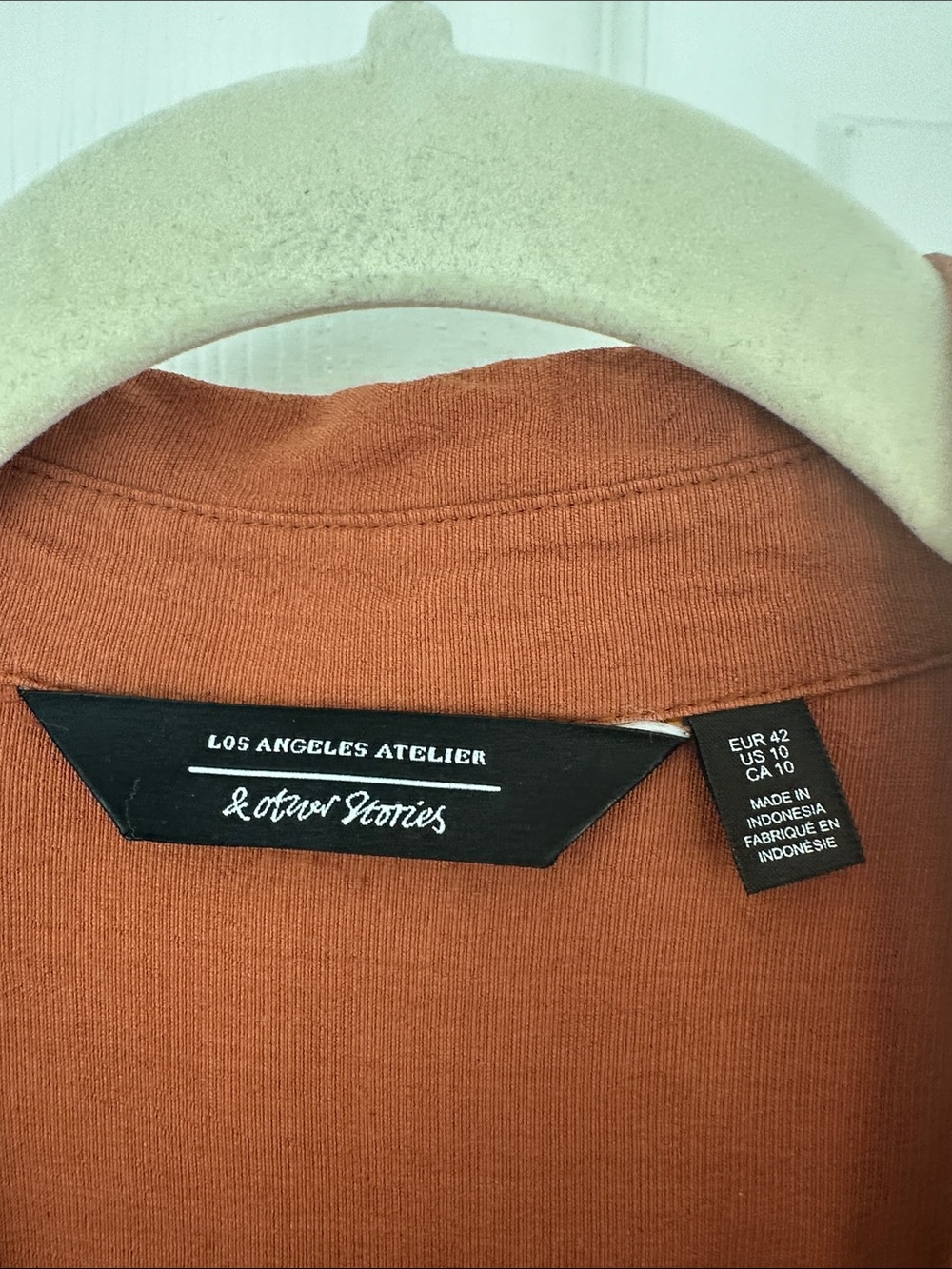 & Other Stories Rust Button-Front Shirt Jacket - Picture 2 of 4